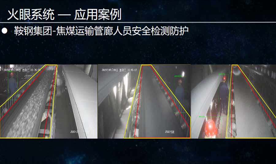 火眼系統焦煤運輸管廊人員安全檢測防護